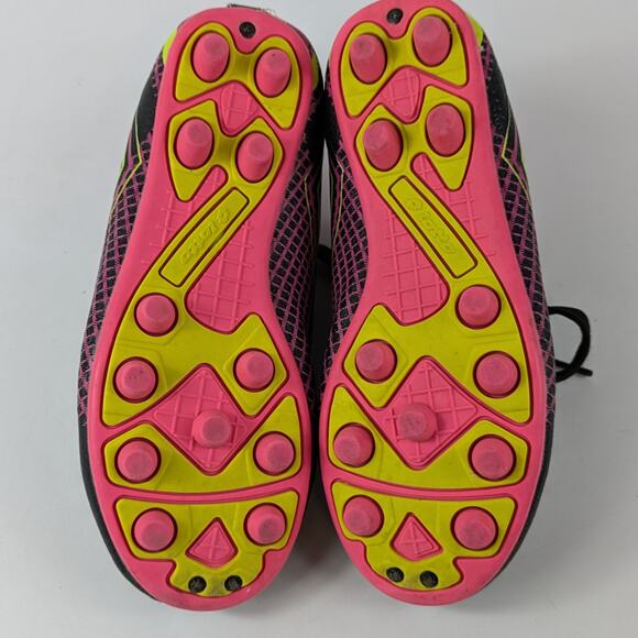 Girls Soccer Cleats Size 12 Lotto Forza Elite 3 JR Neon Pink Yellow 80s Bright - Picture 7 of 16